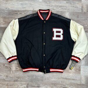 NWT Steve & Barry’s Bomber Black Jacket Sz XXL "Hairy Beaver"